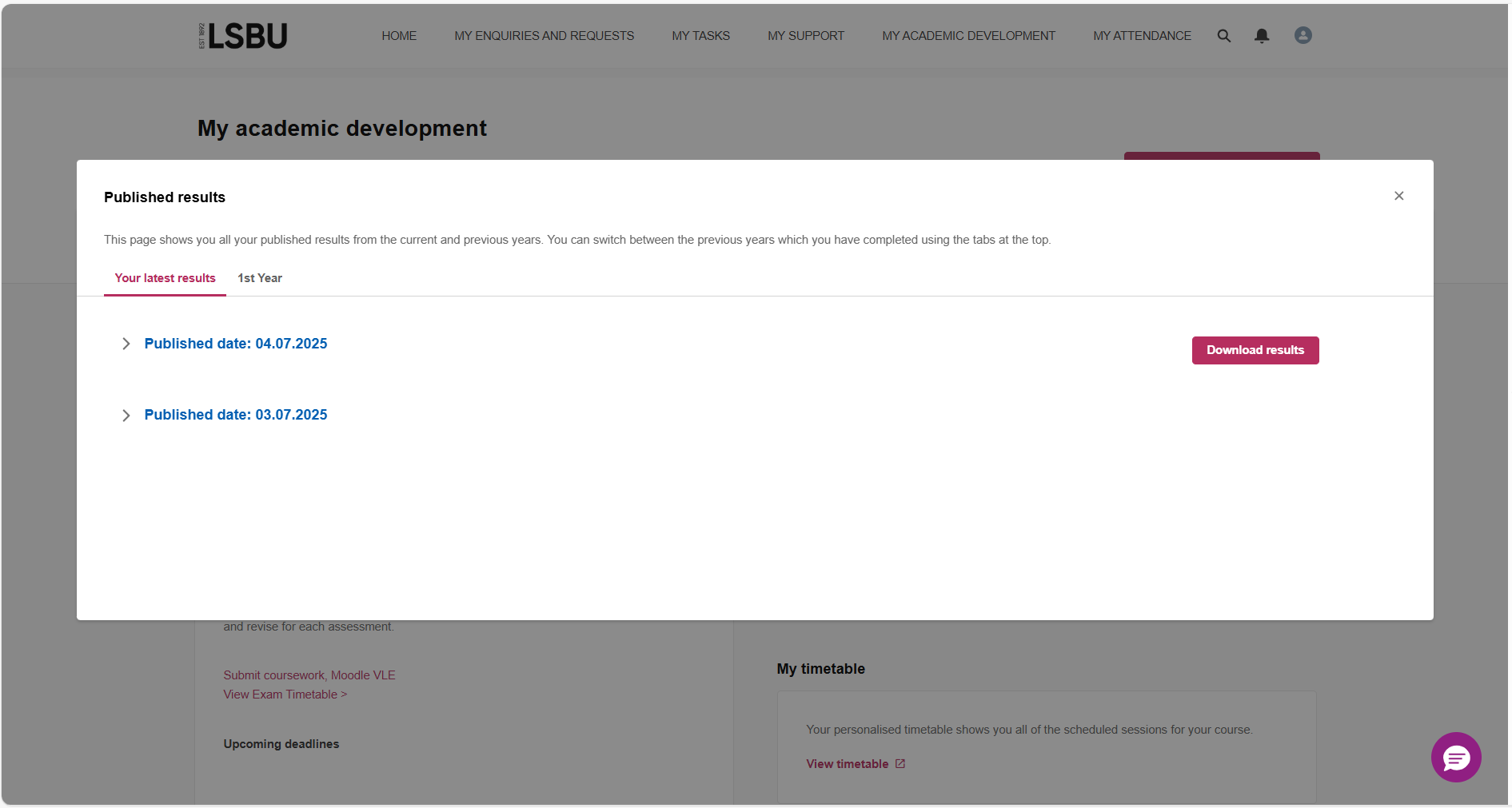 How do I get my transcript? - LSBU MyAccount